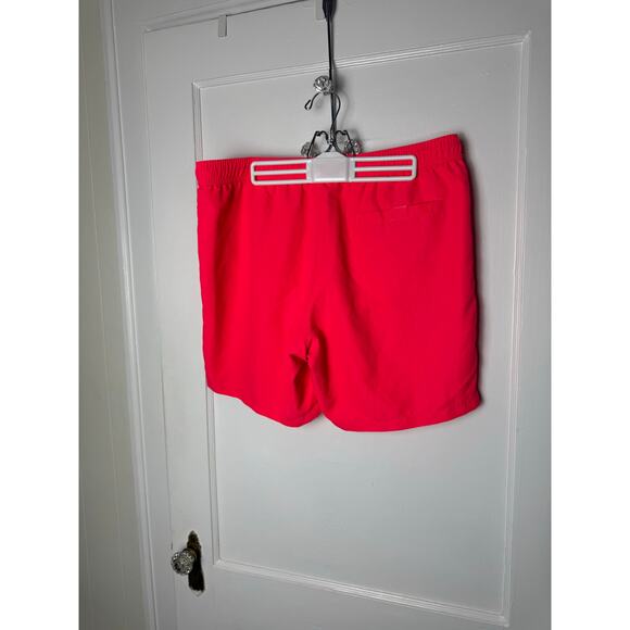 Zyia Actice Swim Trunks Men's Large Tangerine Pink 7" Beach Coastal Vacation - Picture 8 of 11